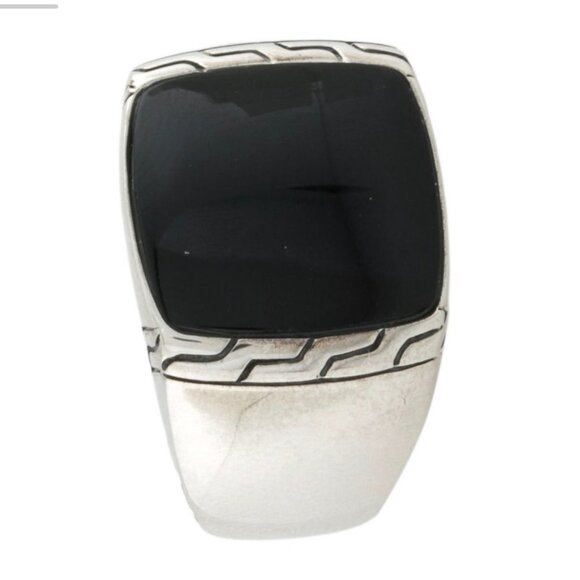 JOHN HARDY ONYX STERLING SILVER 925 SIGNET RING